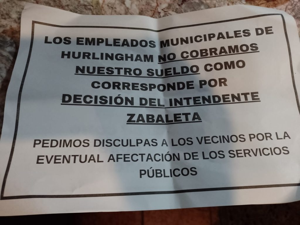 Los Municipales aseguraron que casi el 30% de la planta municipal cobro entre 20% y 40% menos respecto a los meses anteriores. "